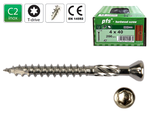 PFS+ C2 Stainless Steel Hard Wood Cladding Screws
